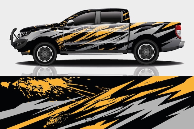 Vector sport auto sticker wrap ontwerp vector