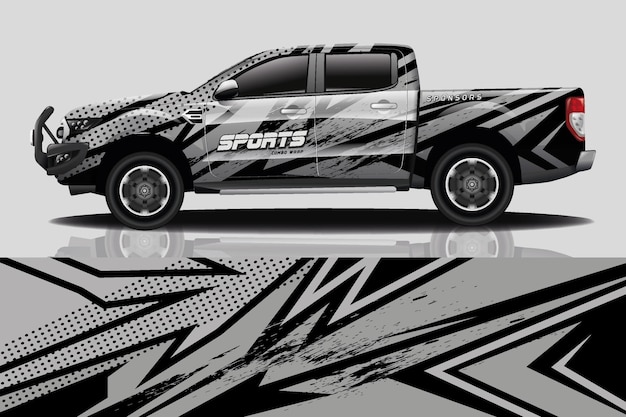 sport auto sticker wrap ontwerp vector