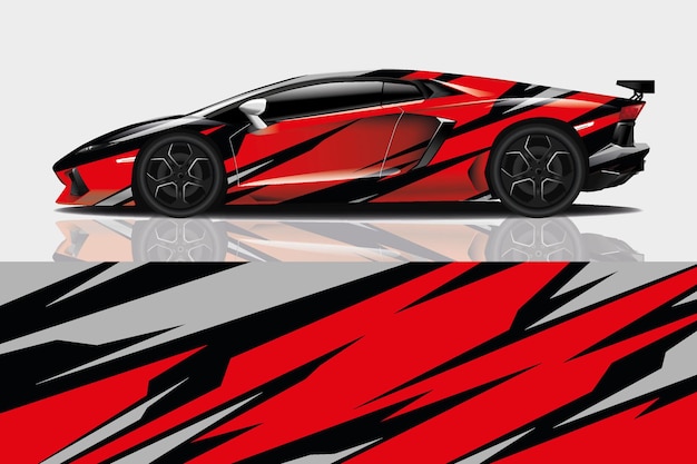 sport auto sticker wrap ontwerp vector