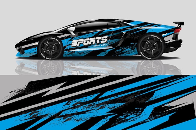 sport auto sticker wrap ontwerp vector