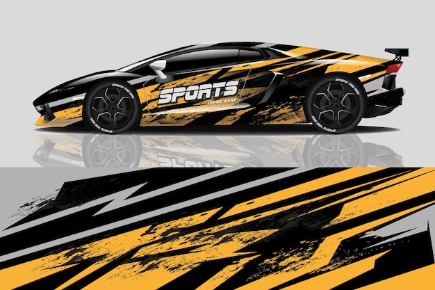 Vector sport auto sticker wrap ontwerp vector