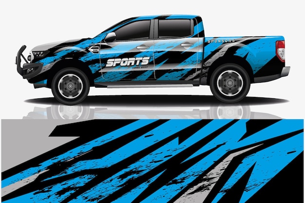 Sport auto sticker wrap ontwerp vector