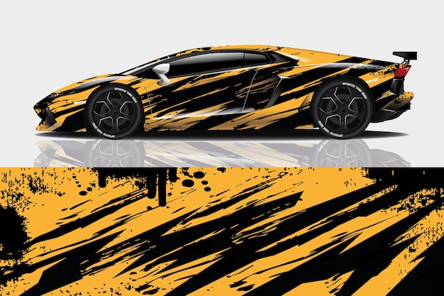 sport auto sticker wrap ontwerp vector