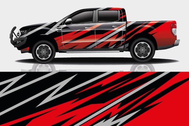 Vector sport auto sticker wrap ontwerp vector