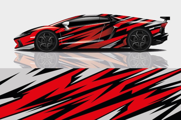 Sport auto sticker wrap ontwerp vector