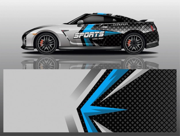sport auto sticker wrap ontwerp vector