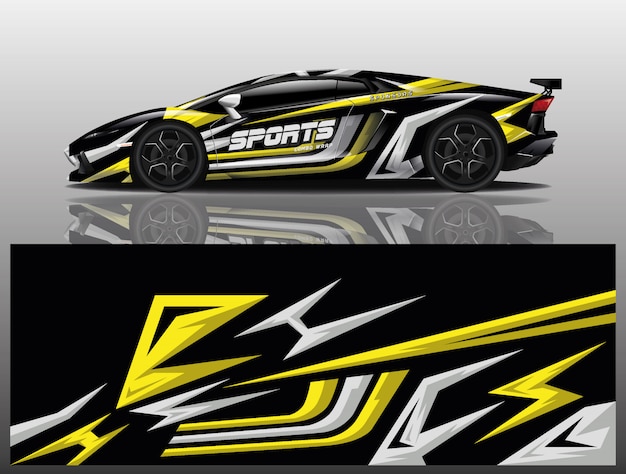 sport auto sticker wrap ontwerp vector