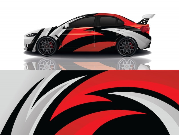 sport auto sticker wrap ontwerp vector