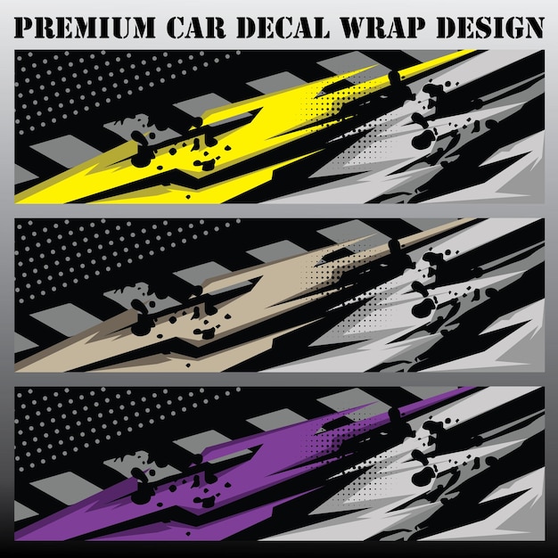 sport auto sticker wrap ontwerp vector