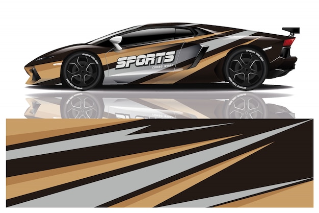 sport auto sticker wrap ontwerp