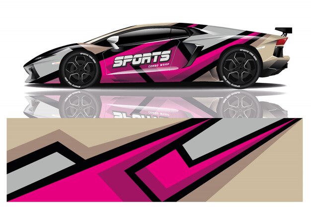 sport auto sticker wrap ontwerp