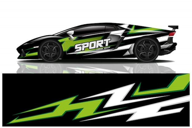 sport auto sticker wrap ontwerp