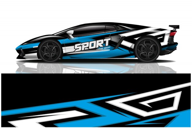 sport auto sticker wrap ontwerp