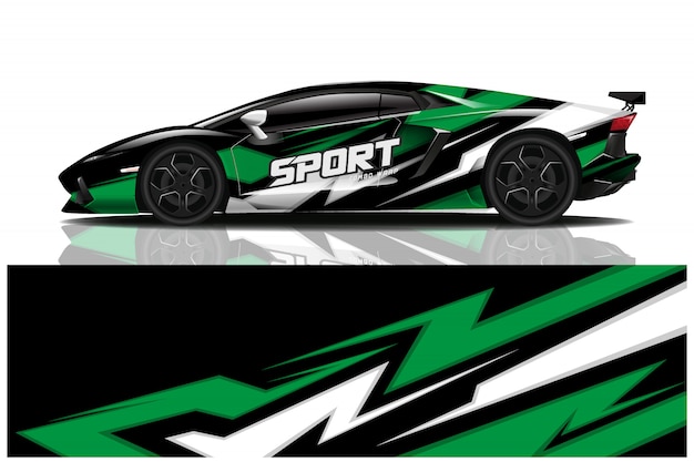 sport auto sticker wrap ontwerp