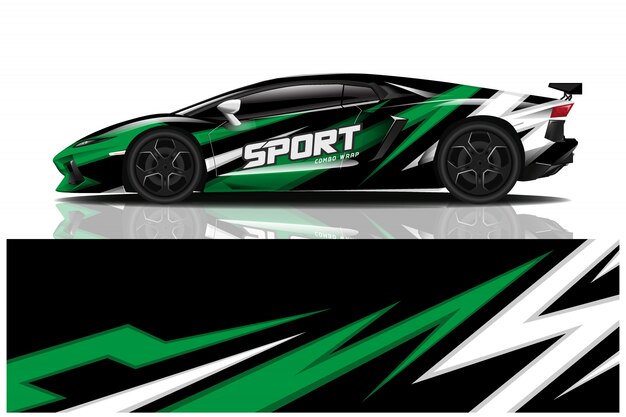 sport auto sticker wrap ontwerp