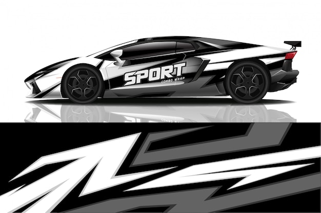 sport auto sticker wrap ontwerp