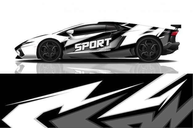 sport auto sticker wrap ontwerp