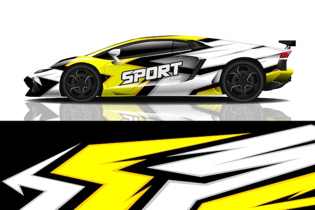 sport auto sticker wrap ontwerp