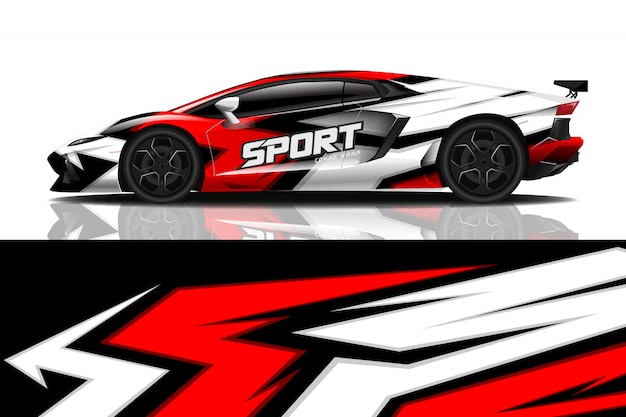 sport auto sticker wrap ontwerp