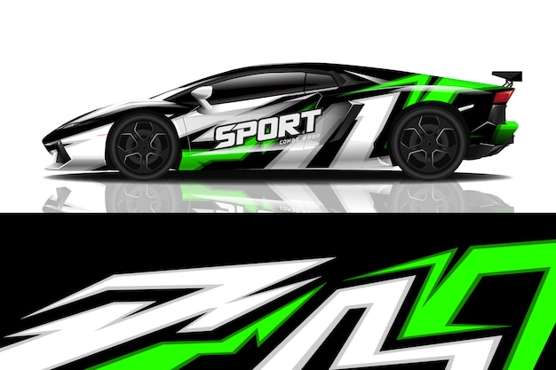 sport auto sticker wrap ontwerp