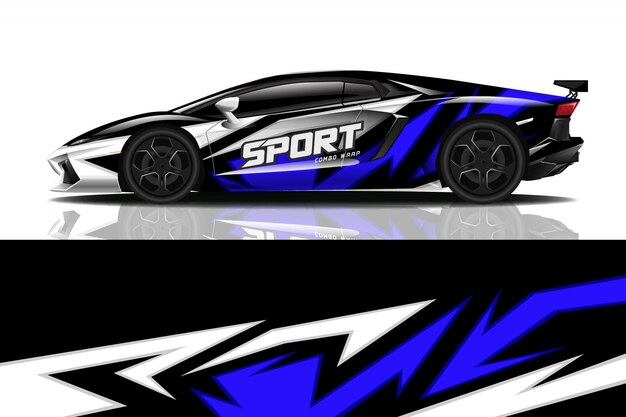 sport auto sticker wrap ontwerp