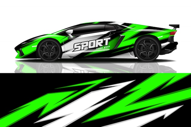 sport auto sticker wrap ontwerp