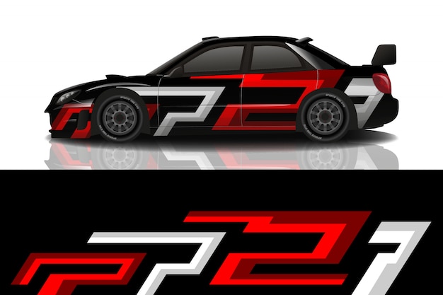 sport auto sticker wrap ontwerp