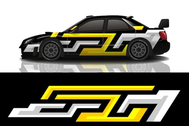 sport auto sticker wrap ontwerp