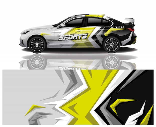 sport auto sticker wrap ontwerp