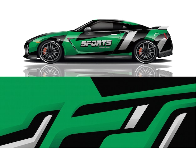 sport auto sticker wrap ontwerp