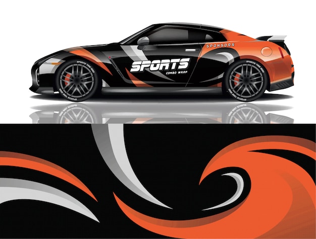 sport auto sticker wrap ontwerp