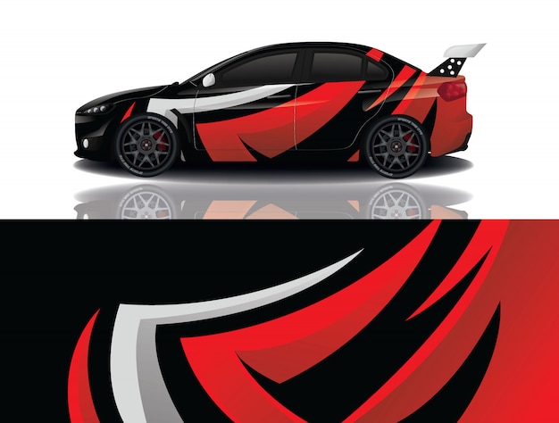 sport auto sticker wrap ontwerp