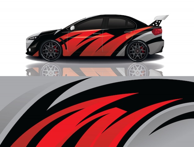 sport auto sticker wrap ontwerp