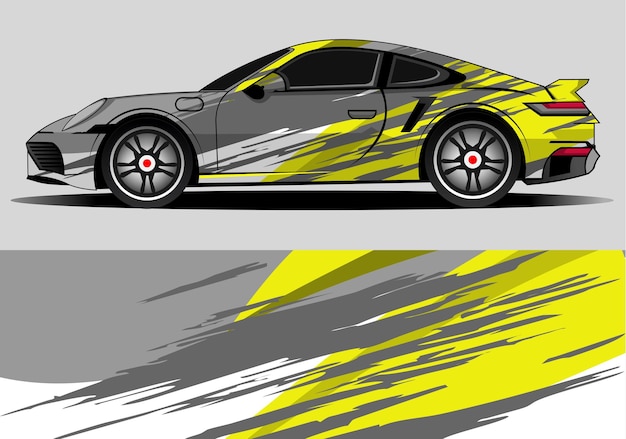 Vector sport auto sticker wrap ontwerp