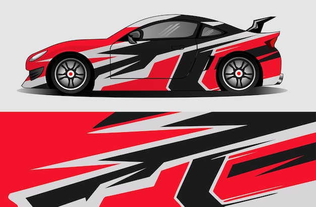 Sport auto sticker wrap ontwerp