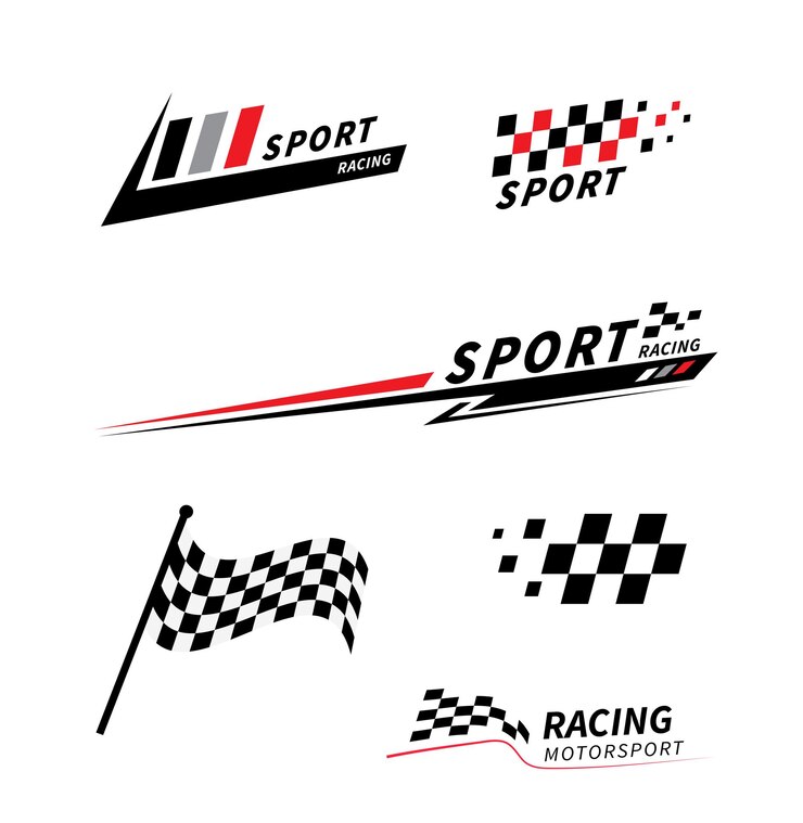 Vector sport auto streep stickers race vlag checkered vlag racing strepen stickers auto decal