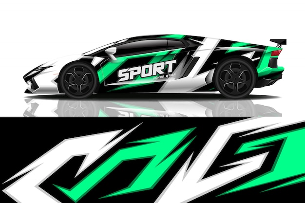 sport auto wrap sticker ontwerp