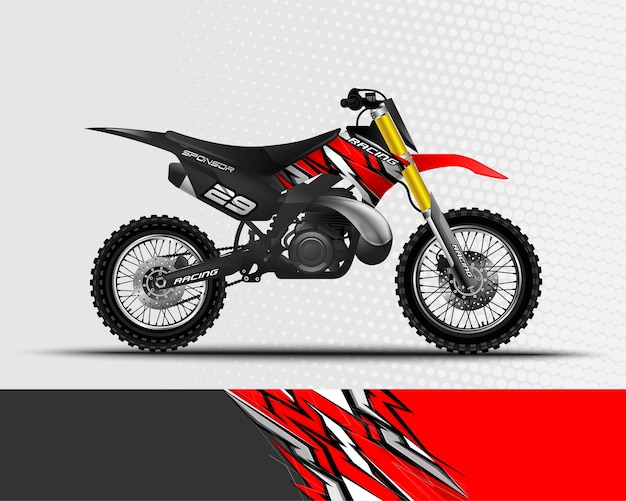 Vector sport background abstract design for racing motorcycle motocross dirt bike