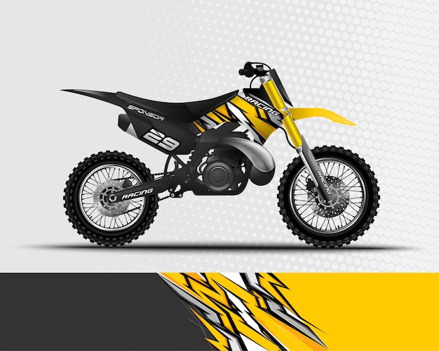 Disegno astratto di sfondo sportivo per moto da corsa motocross dirt bike