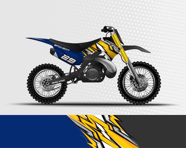 Disegno astratto di sfondo sportivo per moto da corsa motocross dirt bike