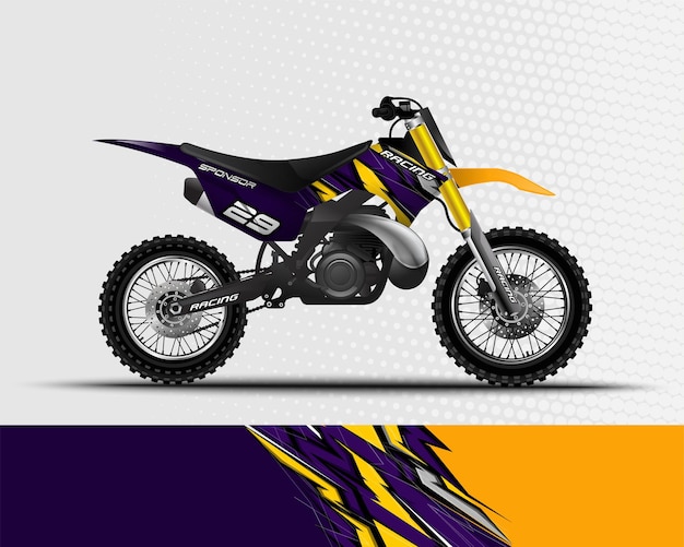 Vettore disegno astratto di sfondo sportivo per moto da corsa motocross dirt bike