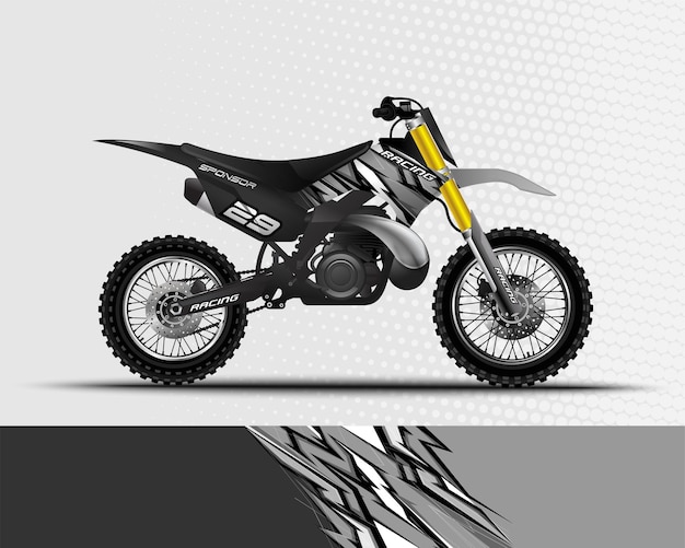 Vettore disegno astratto di sfondo sportivo per moto da corsa motocross dirt bike