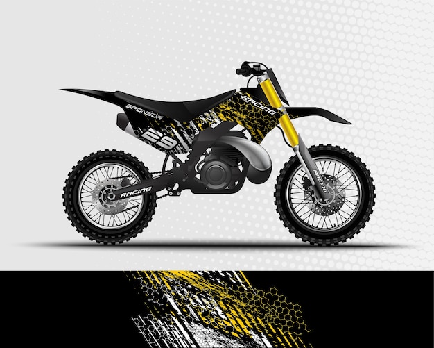 Vector sport background abstract design for racing motorcycle motocross dirt bike