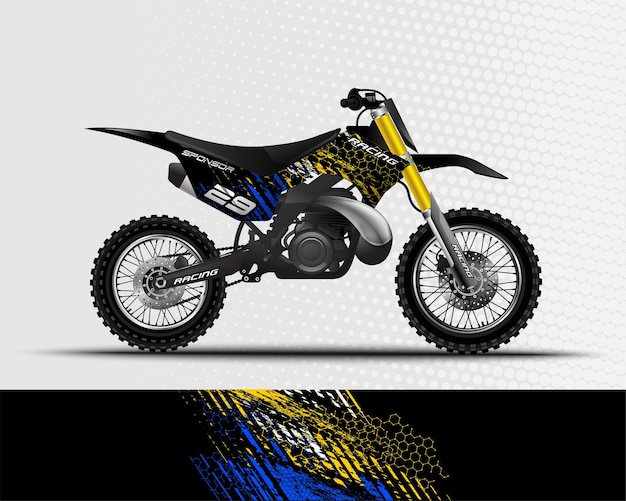 Sport background abstract design for racing motorcycle motocross dirt bike