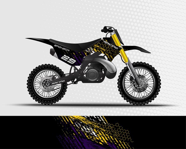 Sport background abstract design for racing motorcycle motocross dirt bike