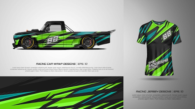 Vector sport background for car livery and t-shirt