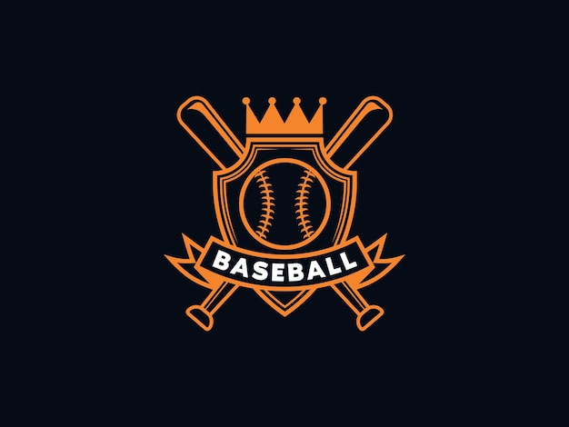 Vector sport badge baseball emblem game team design symbol championship competition play ball i