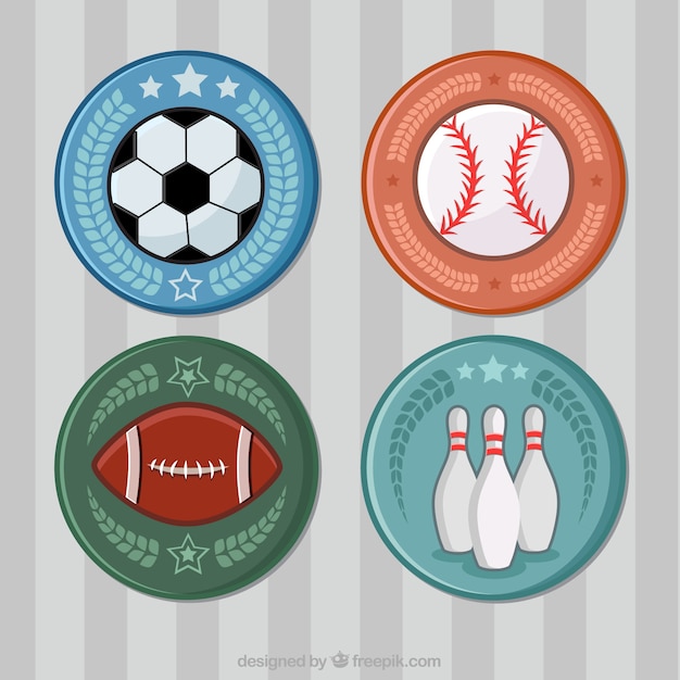 Sport badges set