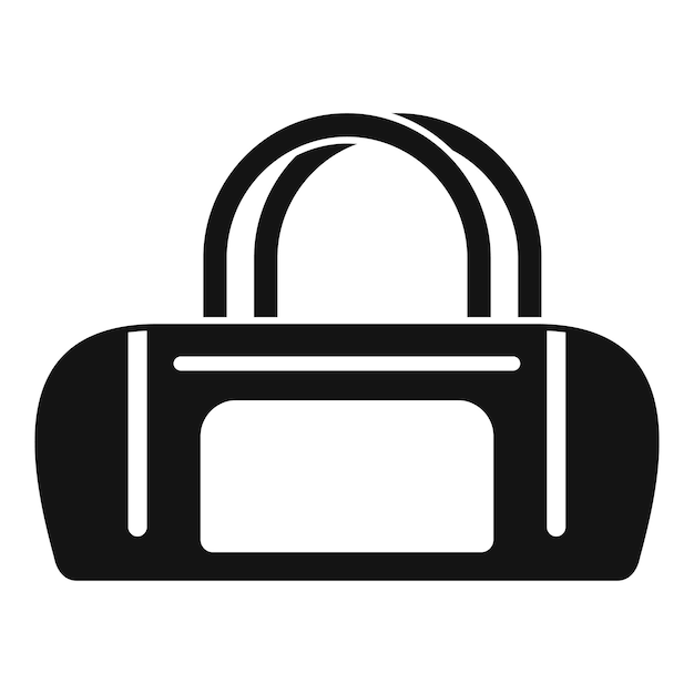 Иконка спортивной сумки Простая иллюстрация векторной иконки спортивной сумки для веб-дизайна, выделенной на белом фоне