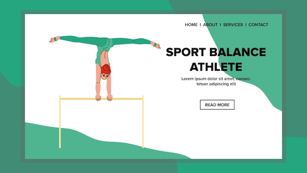 Sport balans atleet vector